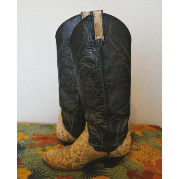 Tony Lama Black Label Womens Western Boots Style 62002 Python Size 5.5 Med - Picture 13 of 16